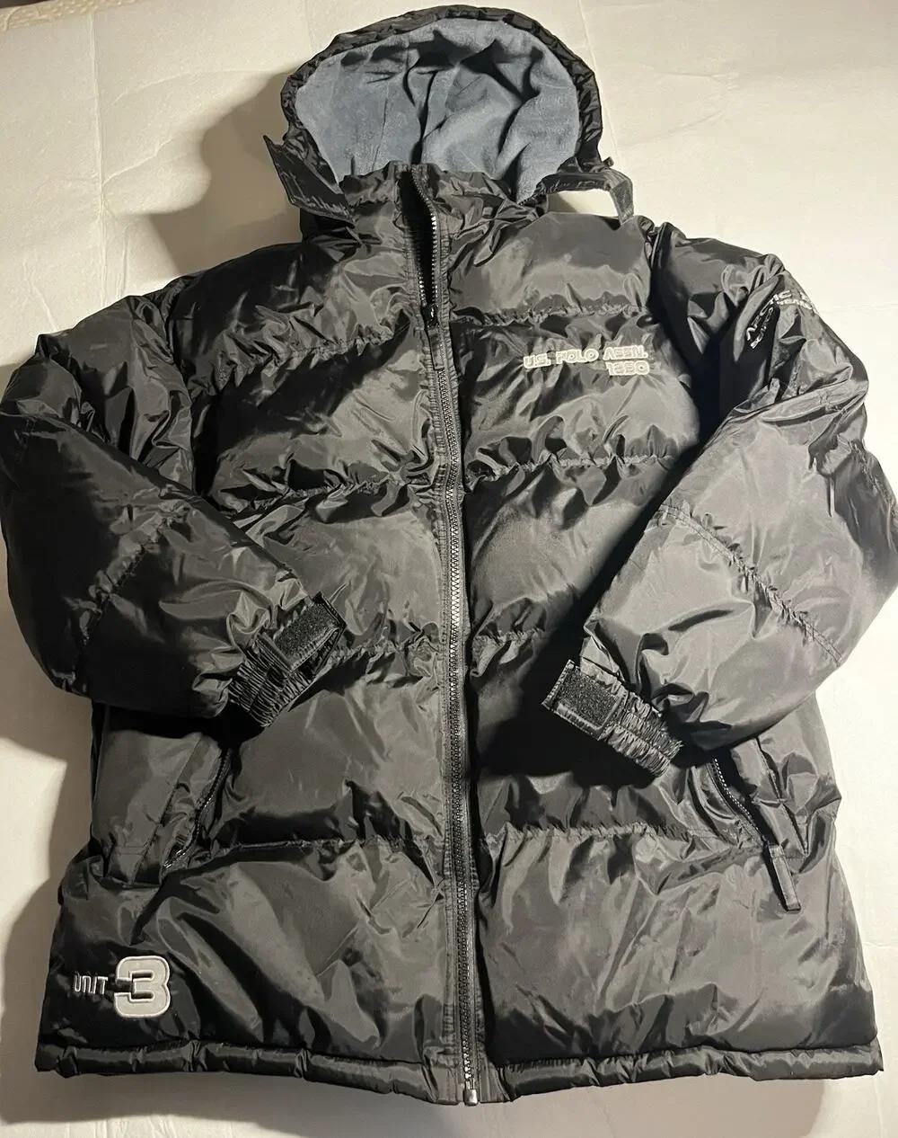 U.S. Polo Assn Arctic Recon Search Team Jacket Mens XL Black Puffer Hooded